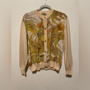 Salvatore Ferragamo silk cardigan size small